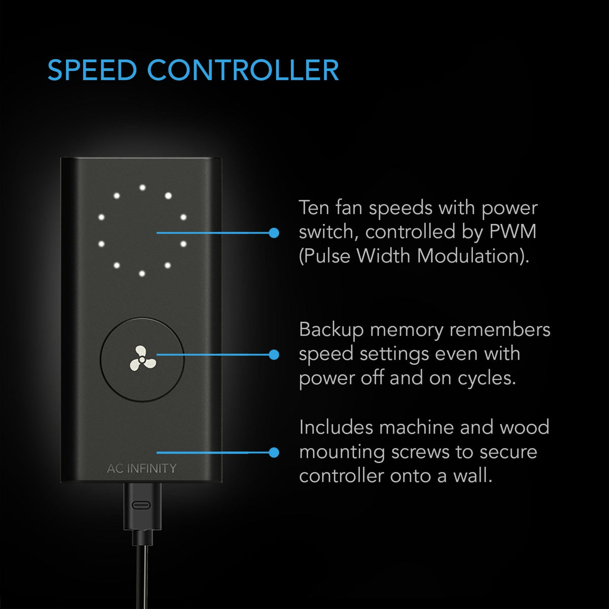 Manual speed controller w 10 speeds