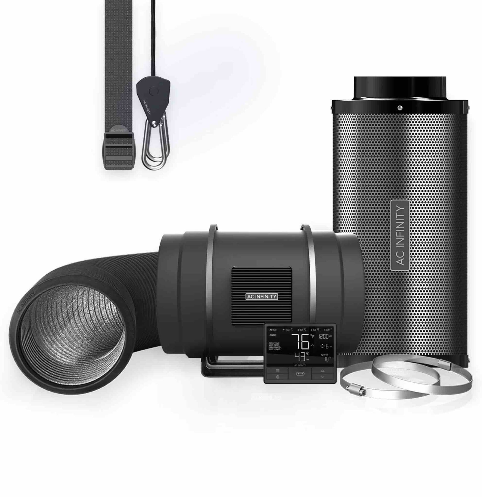 AC Infinity full fan, carbon filter ducting controller kit