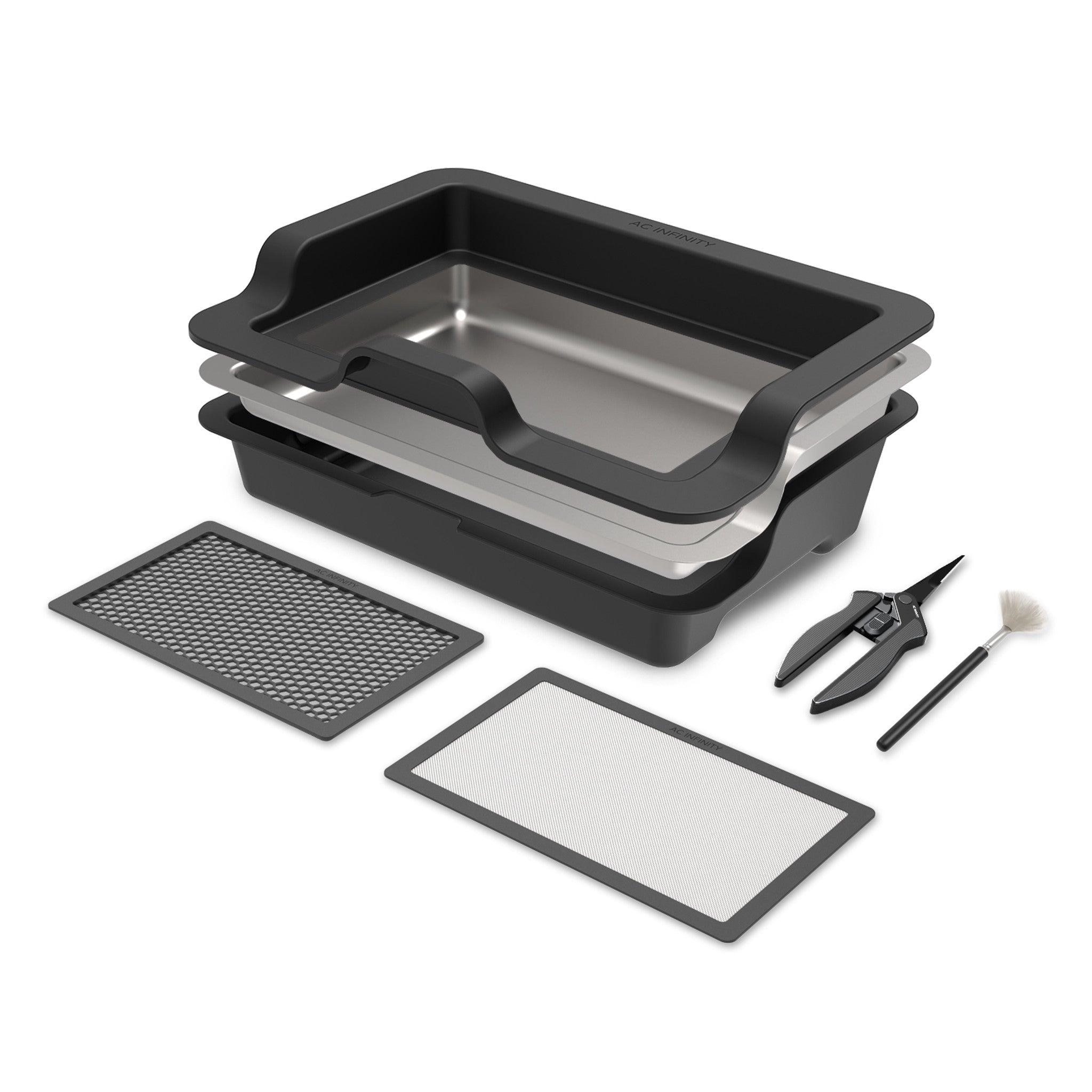 Large Trim Tray System, 3 - Tray & 2 - Screen Kit, Interchangeable and Ergonomic Design - Quick Bloom Lights