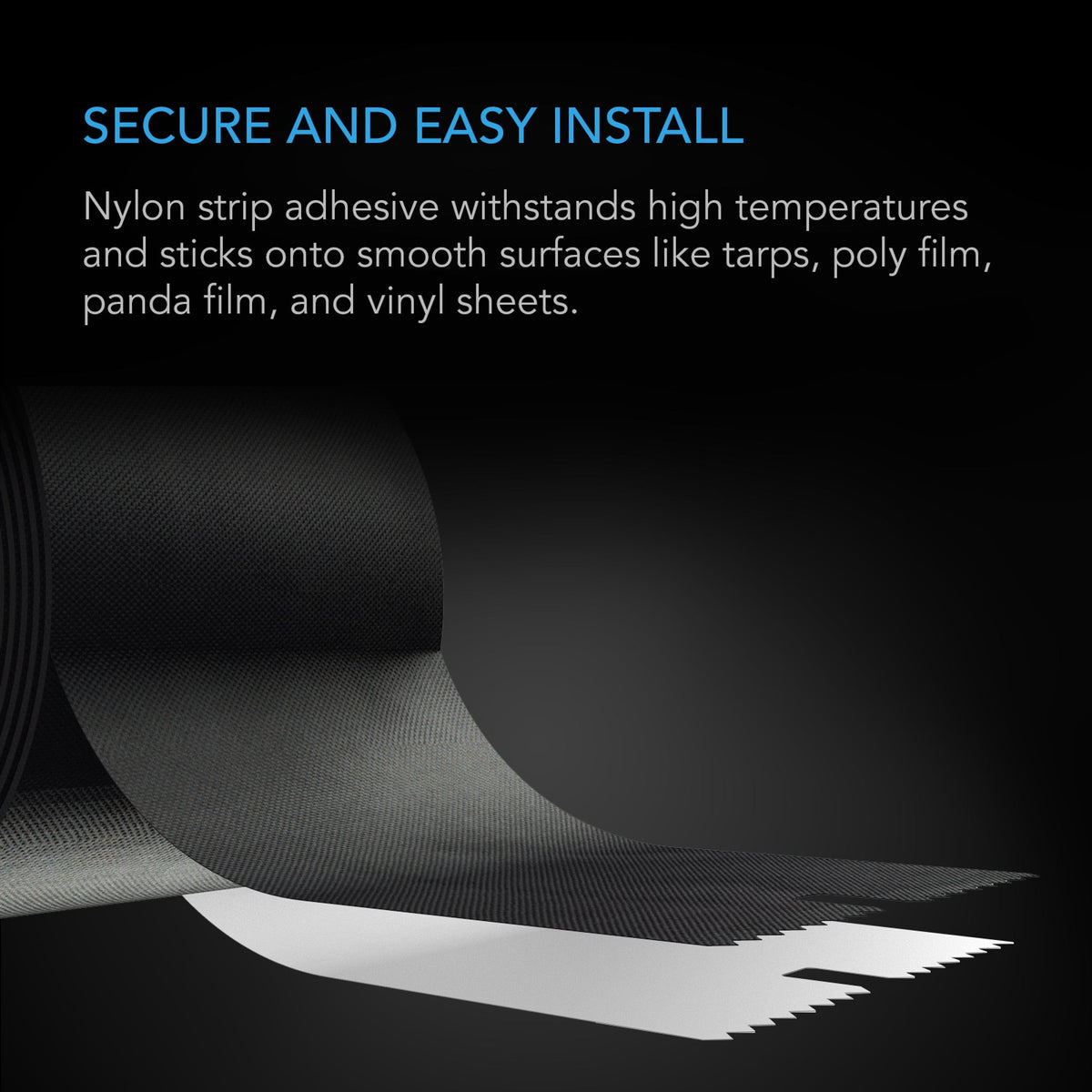 Secure and easy to instal zipper adhesive 