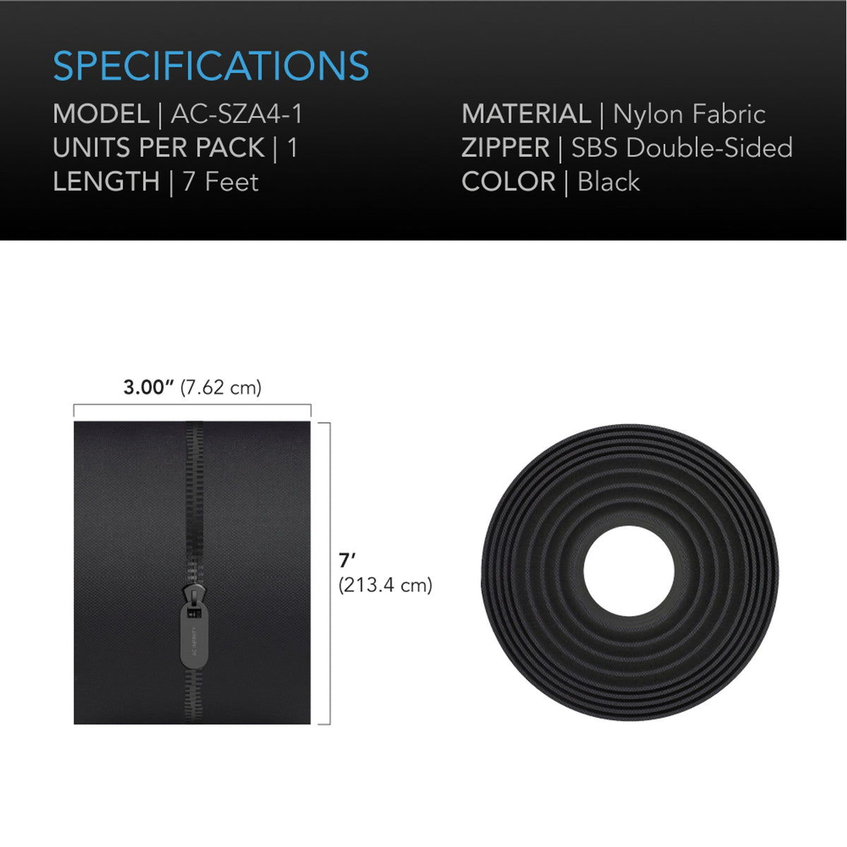zipper specifications