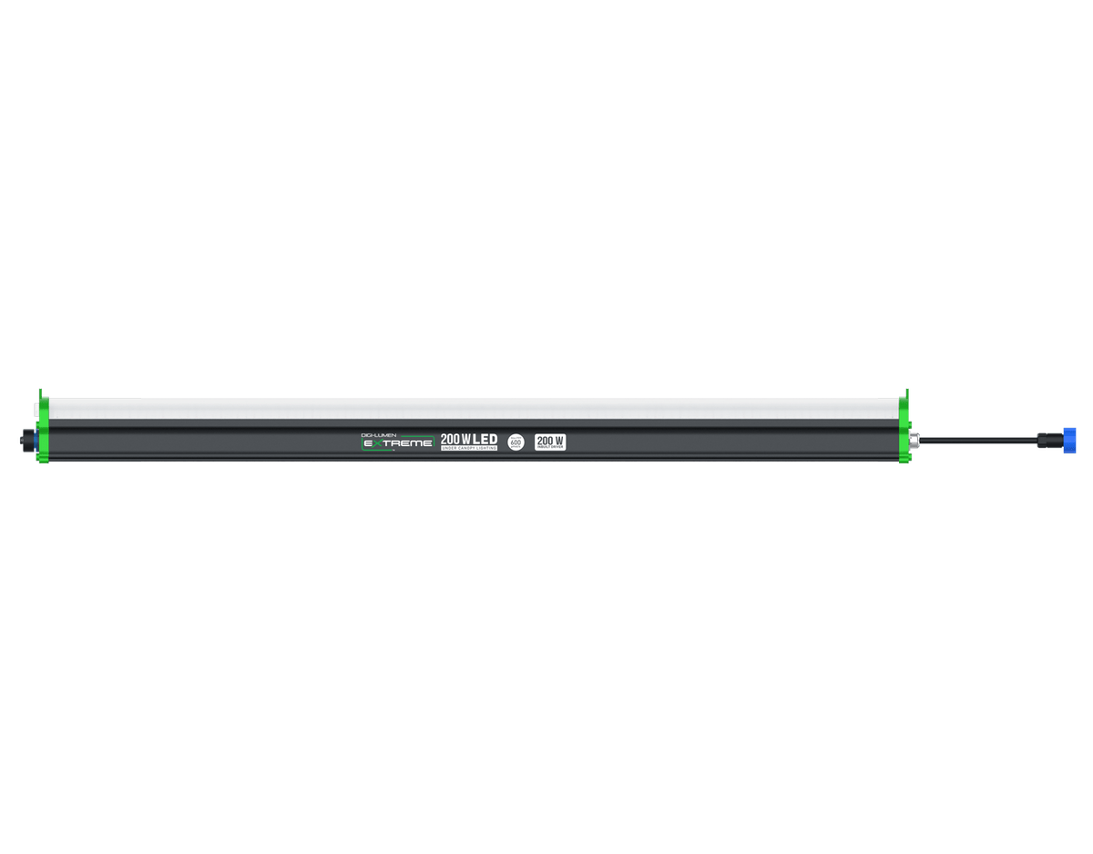 Digi-Lumen Extreme 200W under-canopy LED bar installed beneath a canopy