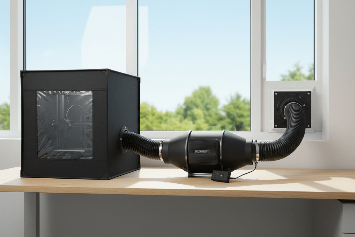 3D Printer & Laser Cutter Fume Extraction Kit (100mm) - S4 Edition - Quick Bloom Lights