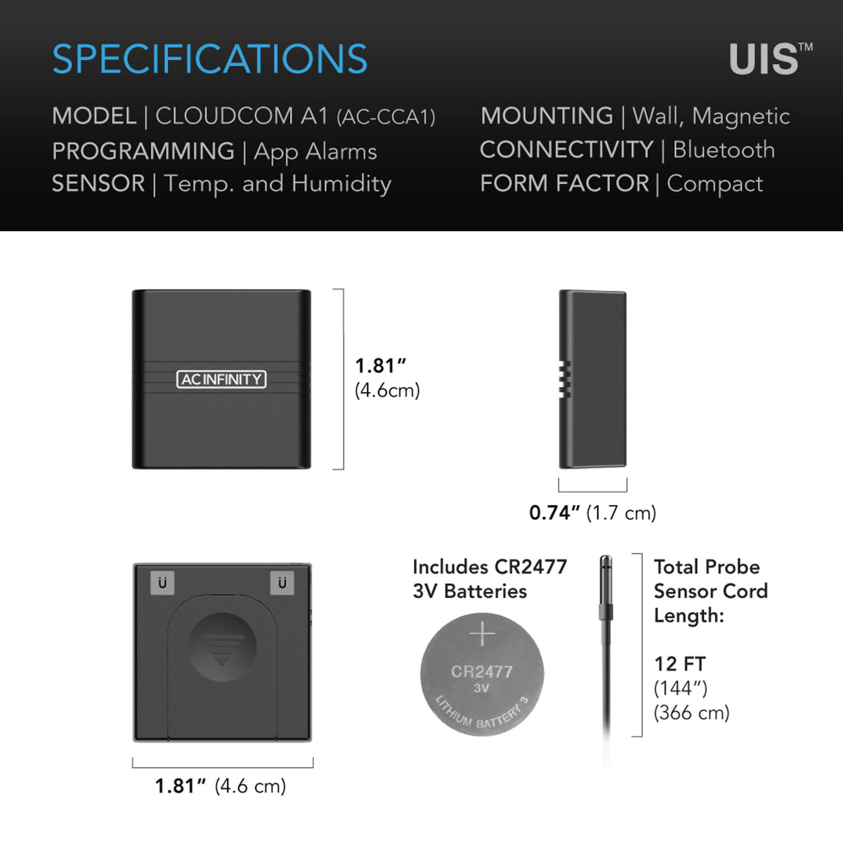 Cloudcom A1 Specifications