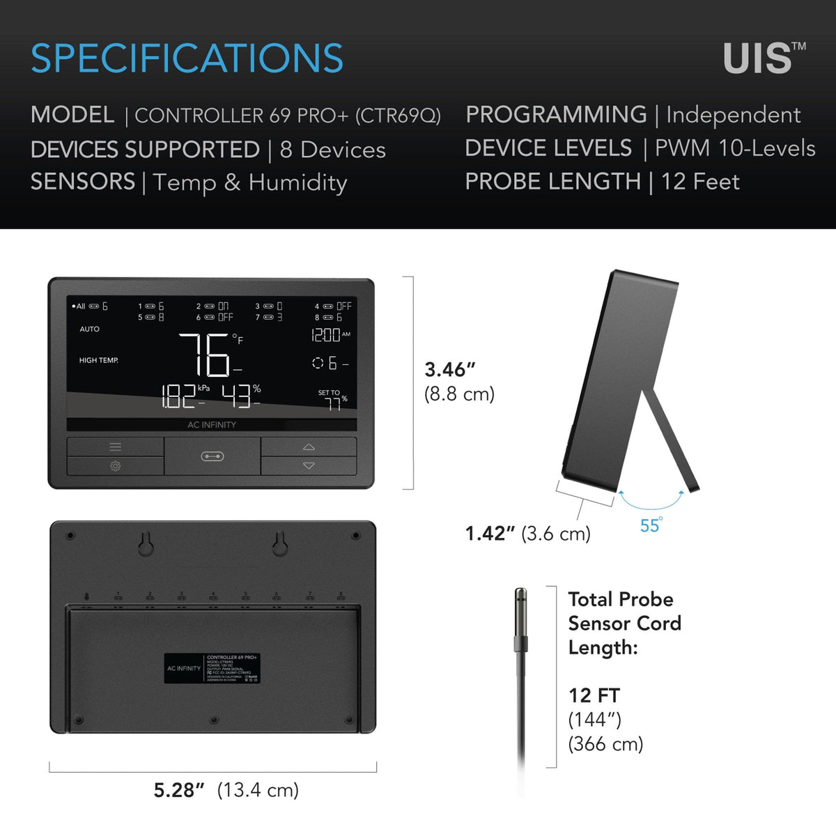 Controller 69 pro plus specificatons