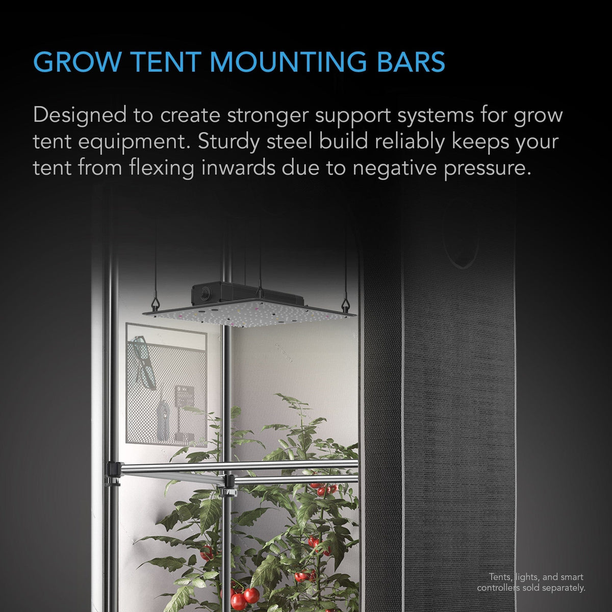 Grow tent mounting bars