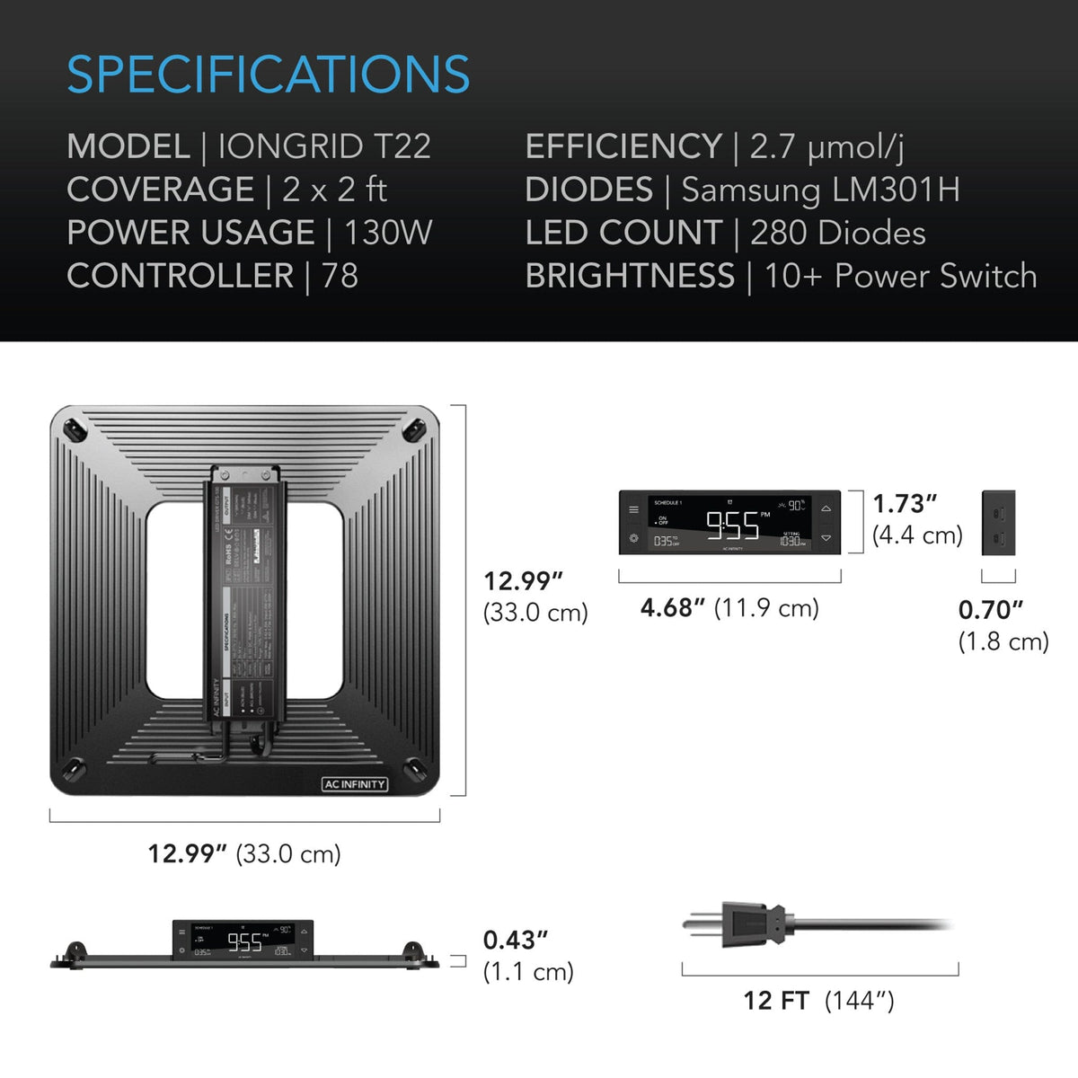 Iongrid T22 Specifications