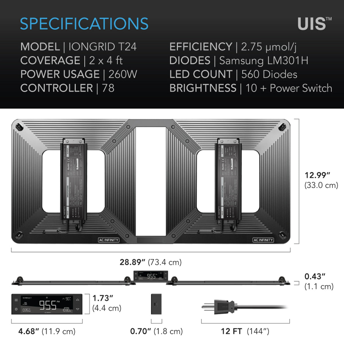 Iongrid T24 Specifications