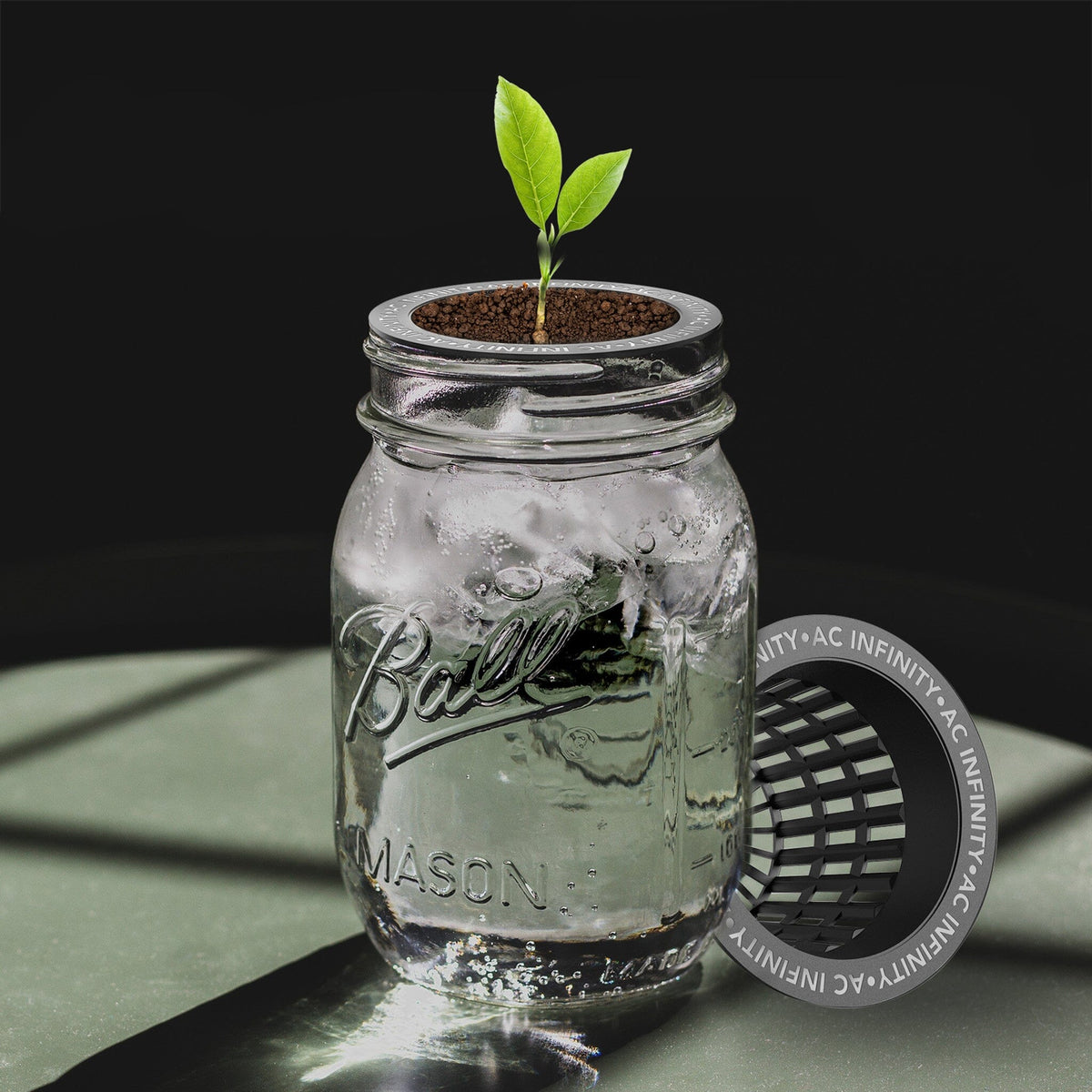 Mesh cup on display in Jar