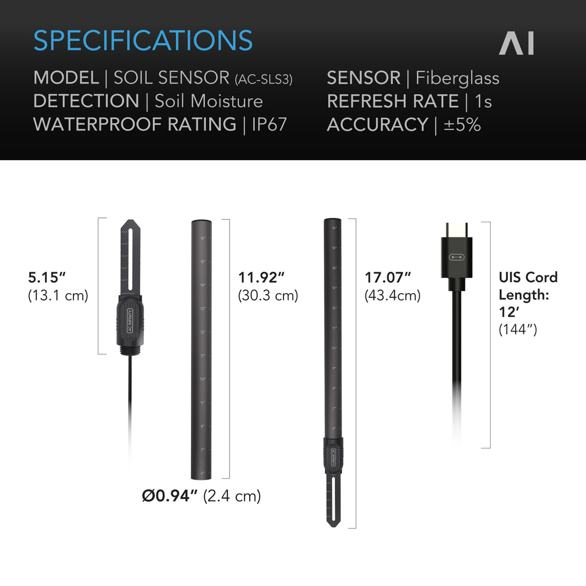 Soil Sensor specifications by AC Infinity