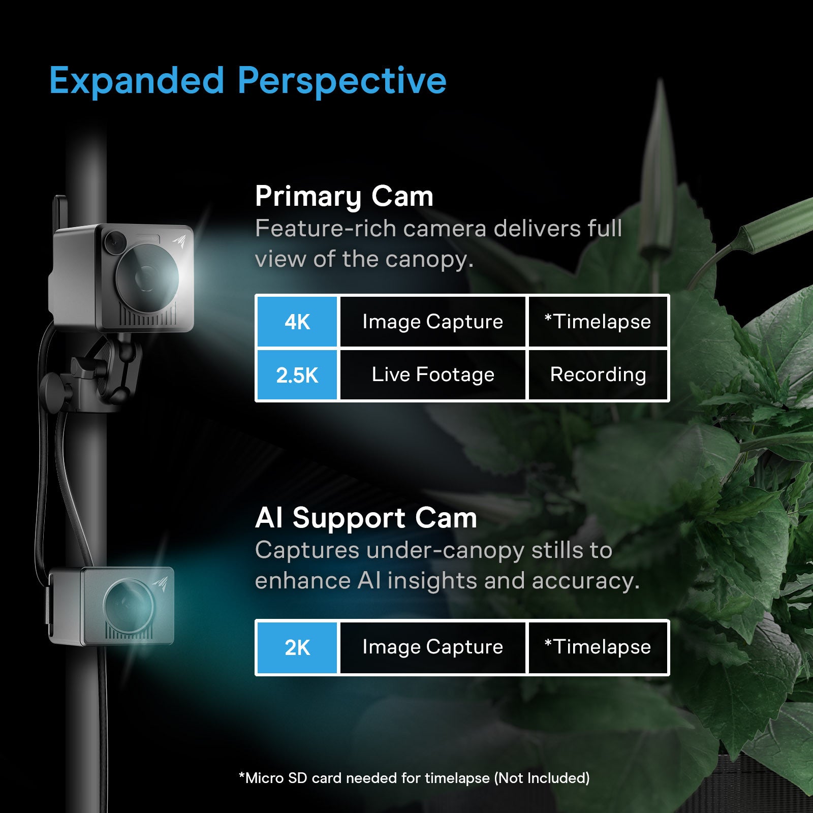 Get Expanded perspective with Spectron 7 and the seonc camera for under canopy