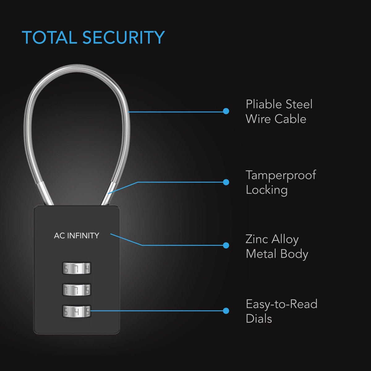 Total security pad lock