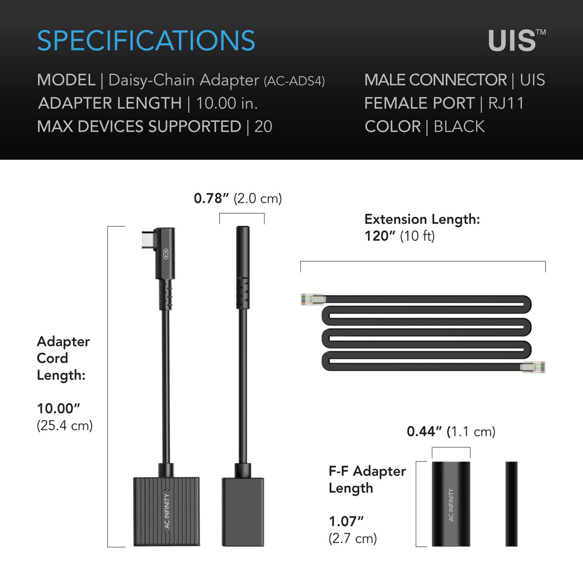UIS Daisy Chain Adapter Specifications
