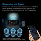 AC Infinity UIS controller connected to TERRAFORM 9 and other devices with the AC Infinity app (controller sold separately; not compatible with Controller 69 series)