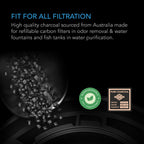 Activated Carbon Refill, 1200+ IAV Australian Charcoal, 16 lbs - Quick Bloom Lights