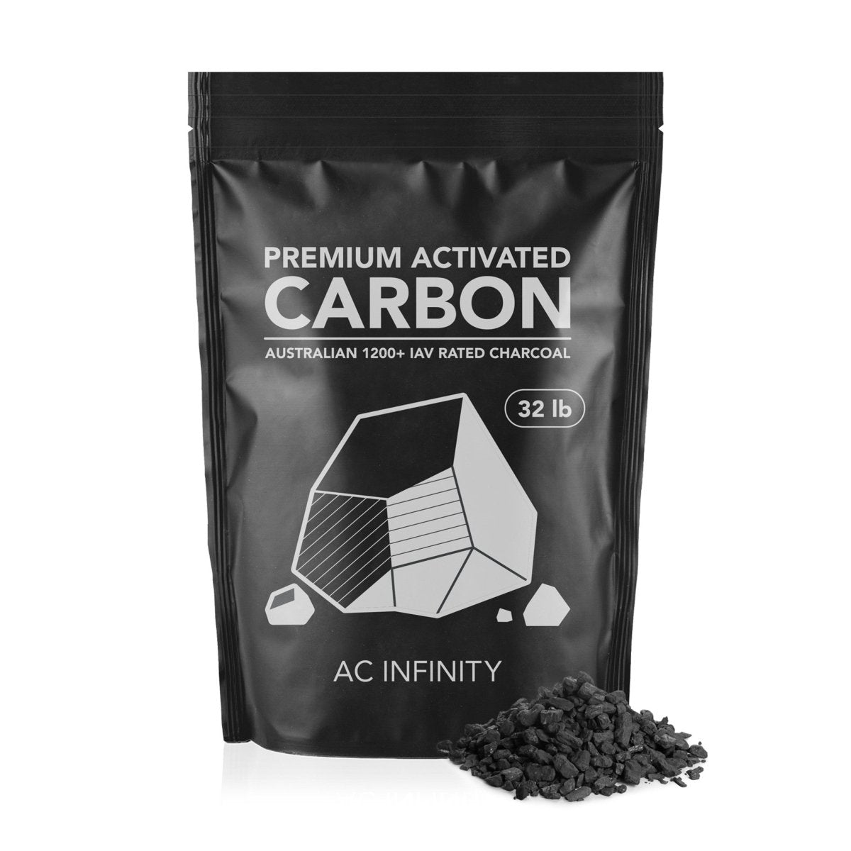Activated Carbon Refill, 1200+ IAV Australian Charcoal, 32 lbs - Quick Bloom Lights