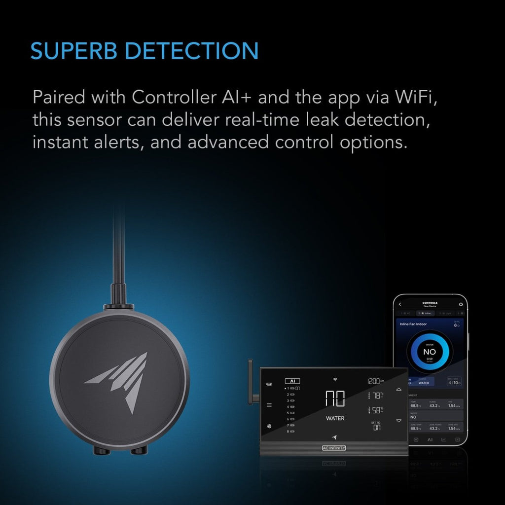 AI Water Sensor, for Liquid Presence Detection, IP68 - Quick Bloom Lights