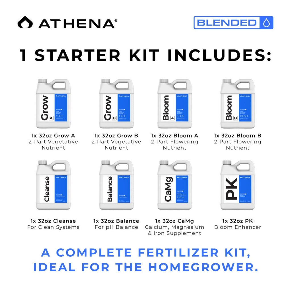 Athena Blended Line Start Kit / Complete Starter Nutrient Set - Quick Bloom Lights