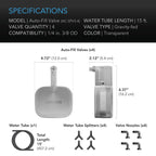 Auto - Fill Upgrade Valve Kit for Self - Watering Base, 4 - Pack - Quick Bloom Lights