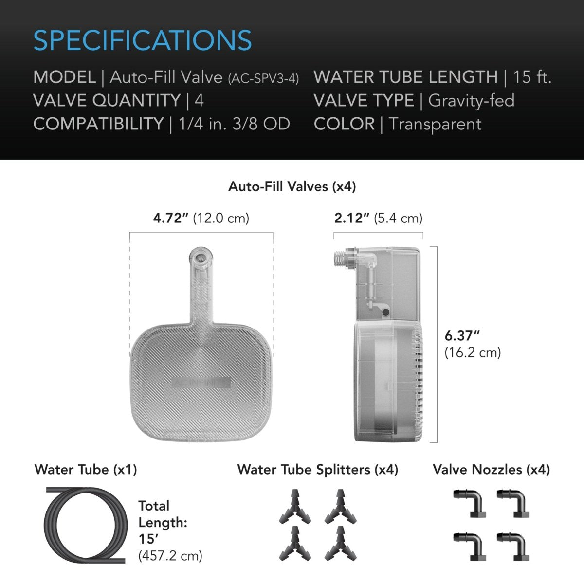Auto - Fill Upgrade Valve Kit for Self - Watering Base, 4 - Pack - Quick Bloom Lights