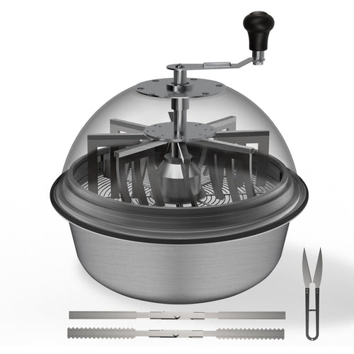 Bud Bowl trimmer, Twist spin cut with clear visibility dome, wet or dry product, 19 inch / 48.2 Cm - Quick Bloom Lights