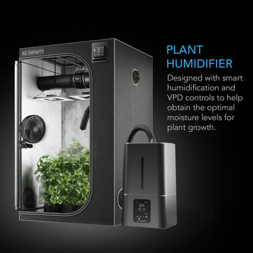 Cloudforge T7 V2 By AC Infinity, Plant Humidifier, 15L, Smart controls w. targeted Vaporising - Quick Bloom Lights