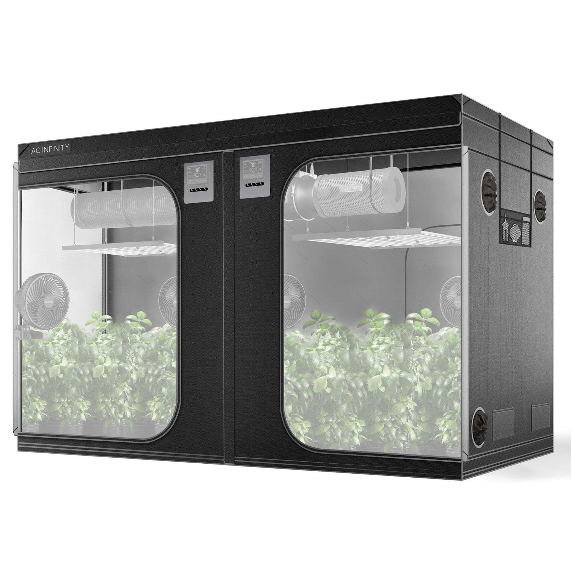 Cloudlab 811, Advance Grow Tent 10 x 10 - 304 x 304 x 203 Cm 2000D Diamond Mylar Canvas - Quick Bloom Lights