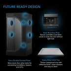 Cloudlab 816, Advance Grow Tent 10 x 5 - 304 x 152 x 203 Cm 2000D Diamond Mylar Canvas - Quick Bloom Lights