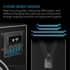 Cloudlab 844 from AC Infinity, Advance Grow Tent 4 x 4 2000D Diamond Mylar Canvas - Quick Bloom Lights