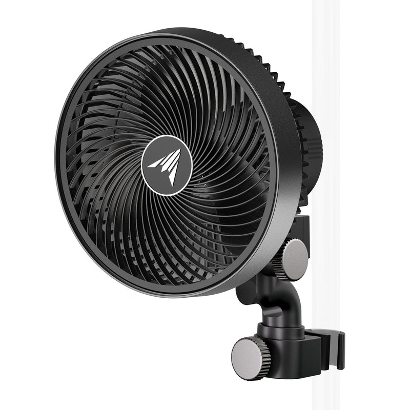 Cloudray S6, Gen 2 Grow Tent Clip Fan 6” With 10 Level Dynamic Wind modes & Fan Speeds,, 10 - Level Oscillation - Quick Bloom Lights