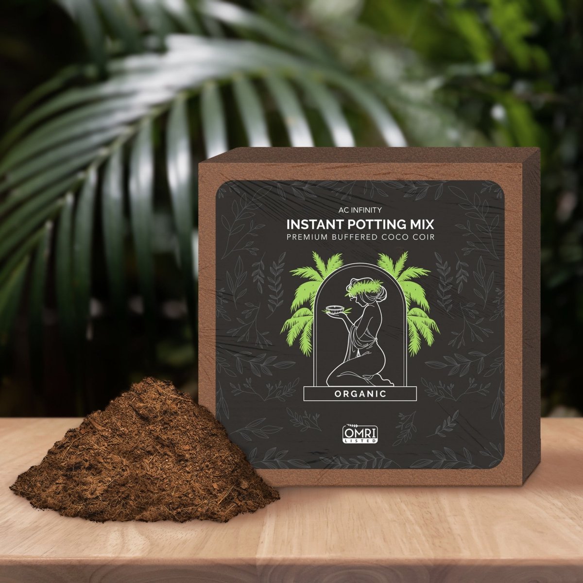 Coco Coir, Instant Potting Mix, 0.91 kg - Quick Bloom Lights