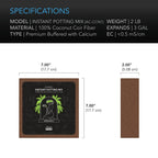 Coco Coir, Instant Potting Mix, 0.91 kg - Quick Bloom Lights