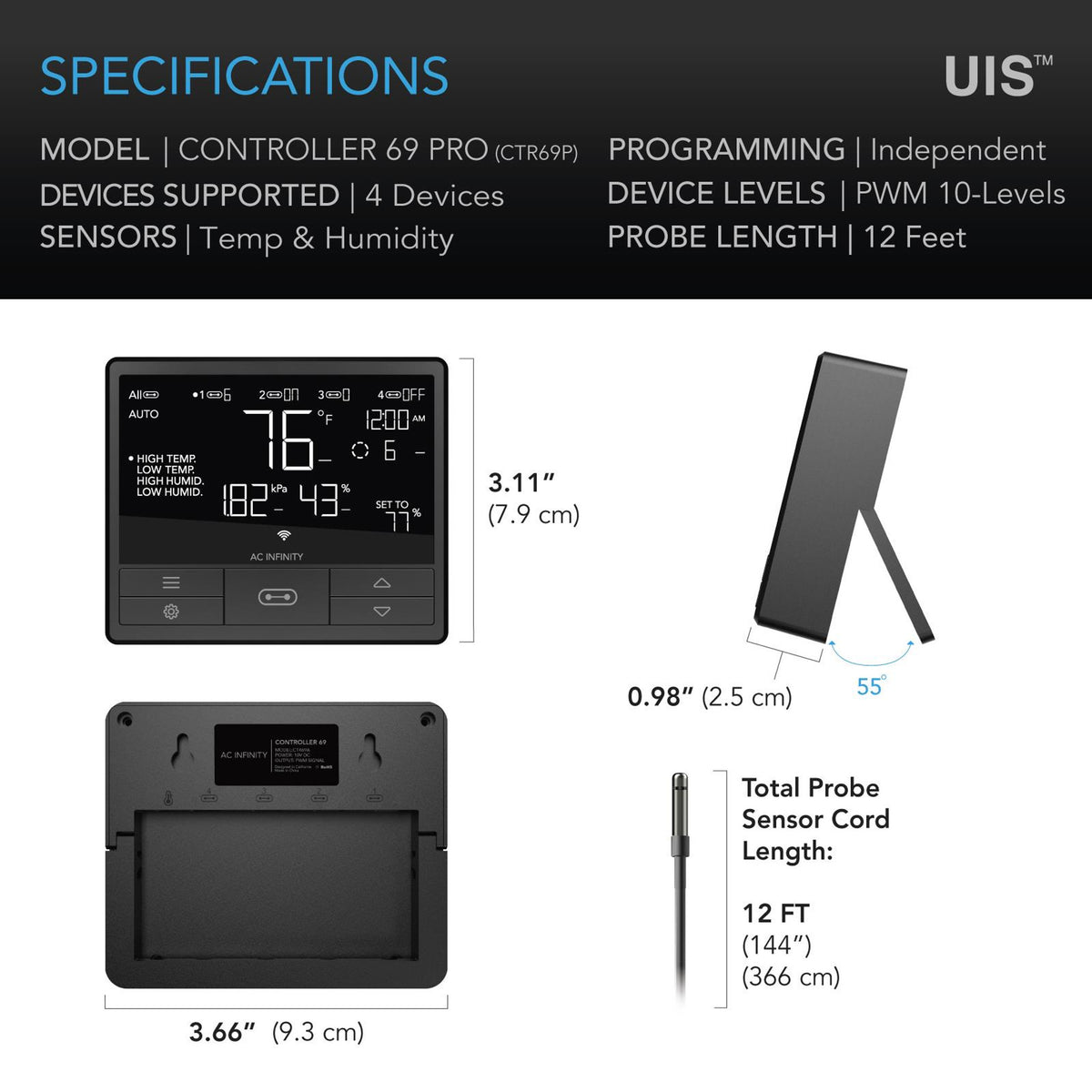 Controller 69 Pro Specs