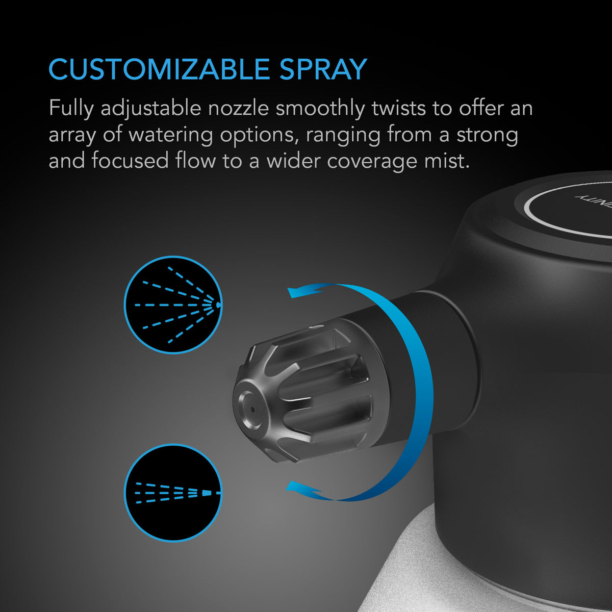 customisable spray head nozzle