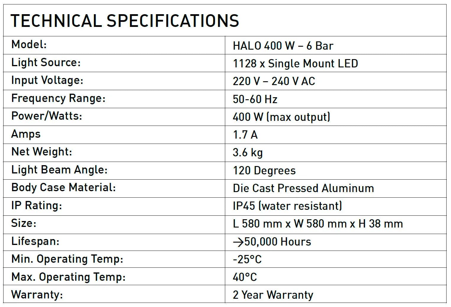 Digi - Lumen 400W HALO 6 Bar LED Light with Built in Driver - Quick Bloom Lights