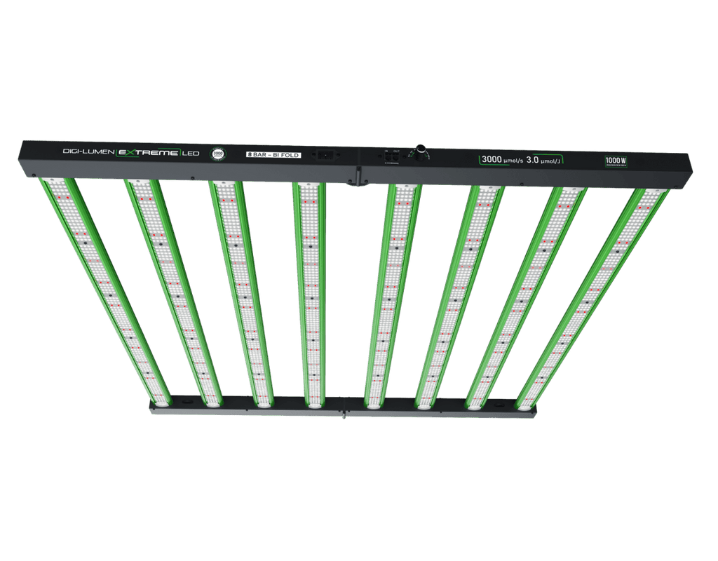Digi-Lumen Extreme 1000 W LED grow light, top view of light bars