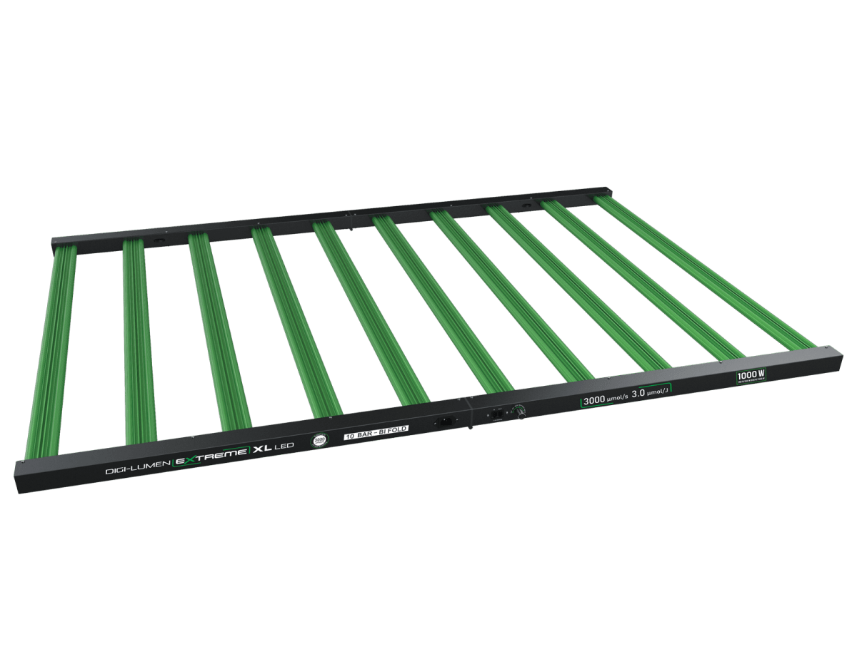 Digi-Lumen Extreme 1000W XL LED Grow Light | 3000 µmol/s | 10-Bar Bi-Fold - Quick Bloom Lights