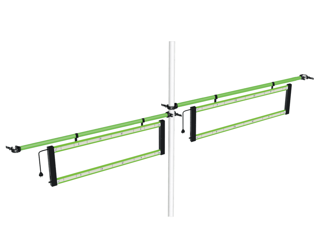 Digi-Lumen Extreme 250 W LED side bars mounted on a vertical pole