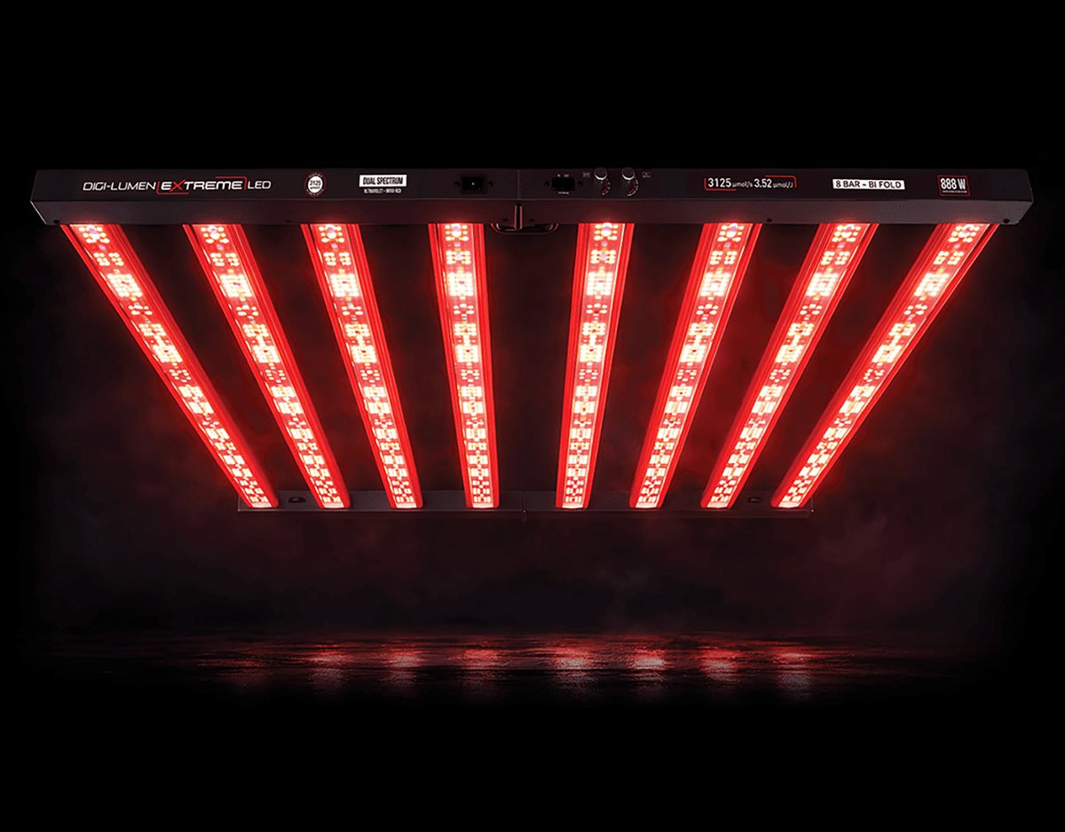 Digi-Lumen Extreme 888W Dual Spectrum LED Grow Light | 3125 µmol/s | 3.52 µmol/J - Quick Bloom Lights