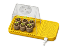 Seed Starter GermiPad yellow heated pad with clear dome and grow pods