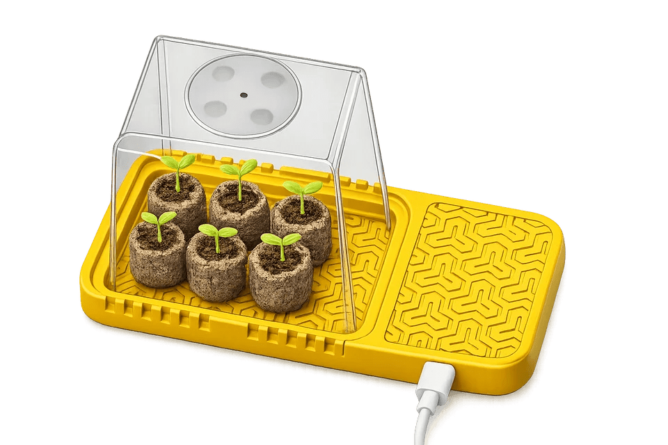 GermiPad. Heated Propagation Pad for Seedlings & Cuttings - Quick Bloom Lights