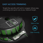 Green Twist Ties with Built - In Cutter, 100 m - AC Infinity - Quick Bloom Lights