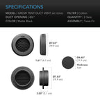 Grow Tent Duct Vent Attachment 6 inch - Quick Bloom Lights