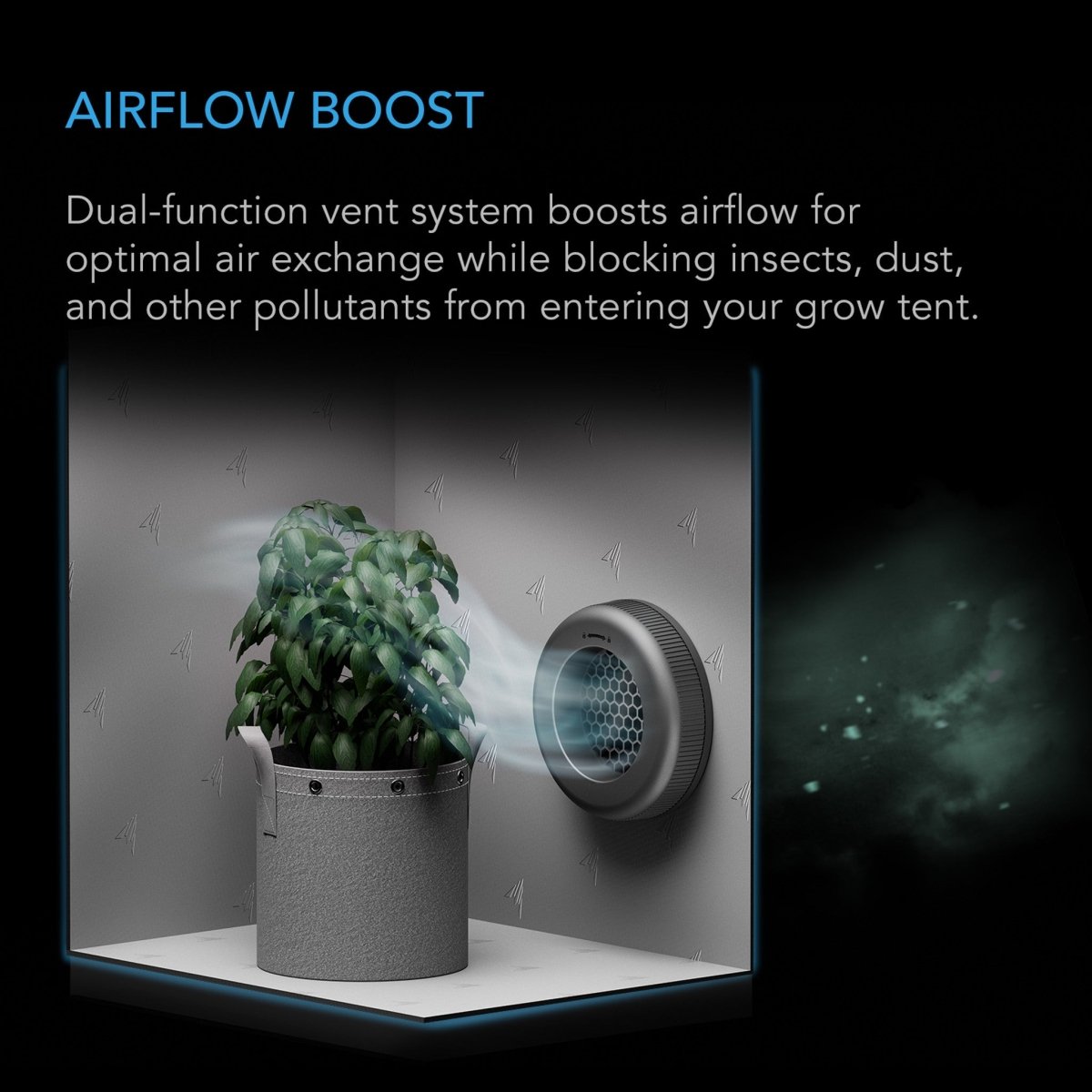 Grow Tent Duct Vent Attachment 8 inch - Quick Bloom Lights