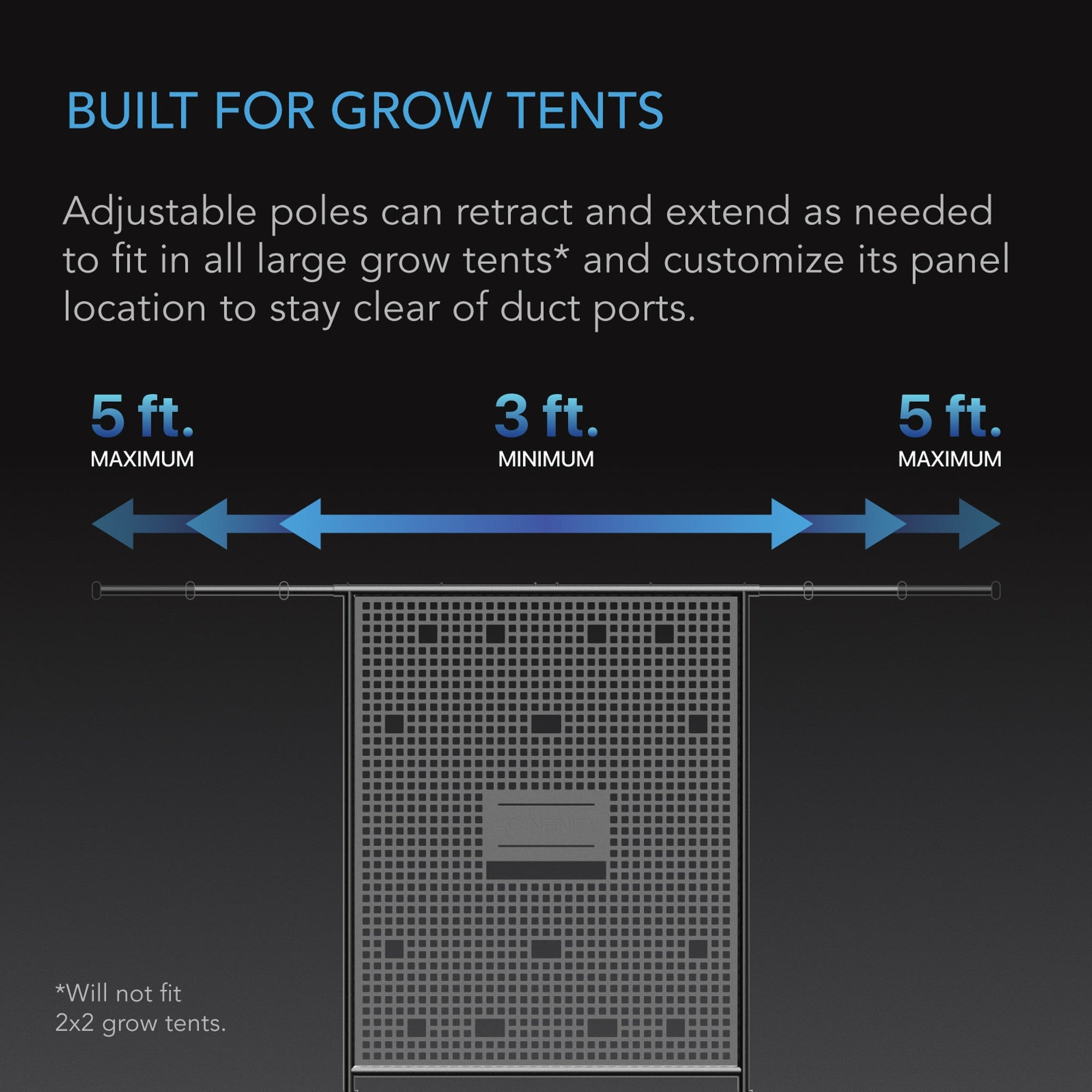 Grow Tent Gear Board, Equipment and Cable Wall Organizer - Quick Bloom Lights