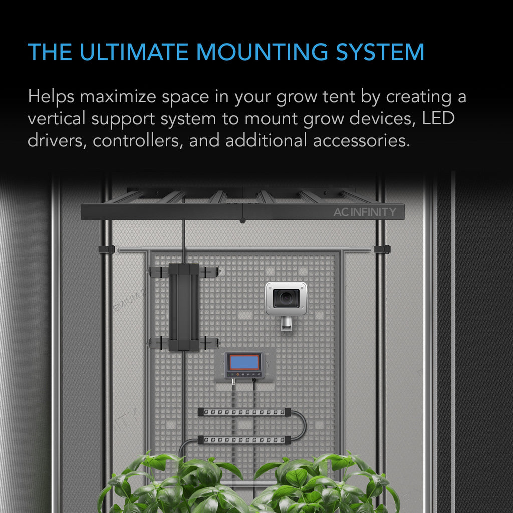 Grow Tent Gear Board, Equipment and Cable Wall Organizer - Quick Bloom Lights