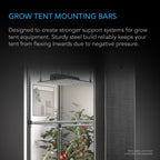 Grow Tent Mounting Bars, for Indoor Grow Spaces, 3x3' - Quick Bloom Lights
