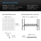 Grow Tent Trellis Netting, Flexible Elastic Cords, 4x4 Feet - Quick Bloom Lights