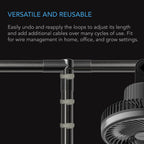 Hook and Loop Cable Ties 6", 20 count per bag - Quick Bloom Lights