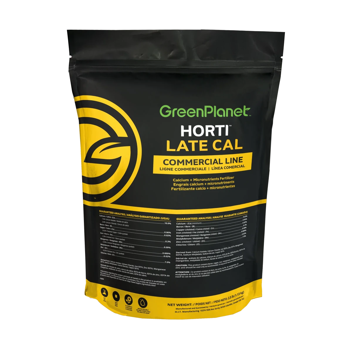 Horti Late Cal Dry Fertiliser – Zero-Nitrogen Calcium & Micronutrient Supplement by GreenPlanet - Quick Bloom Lights